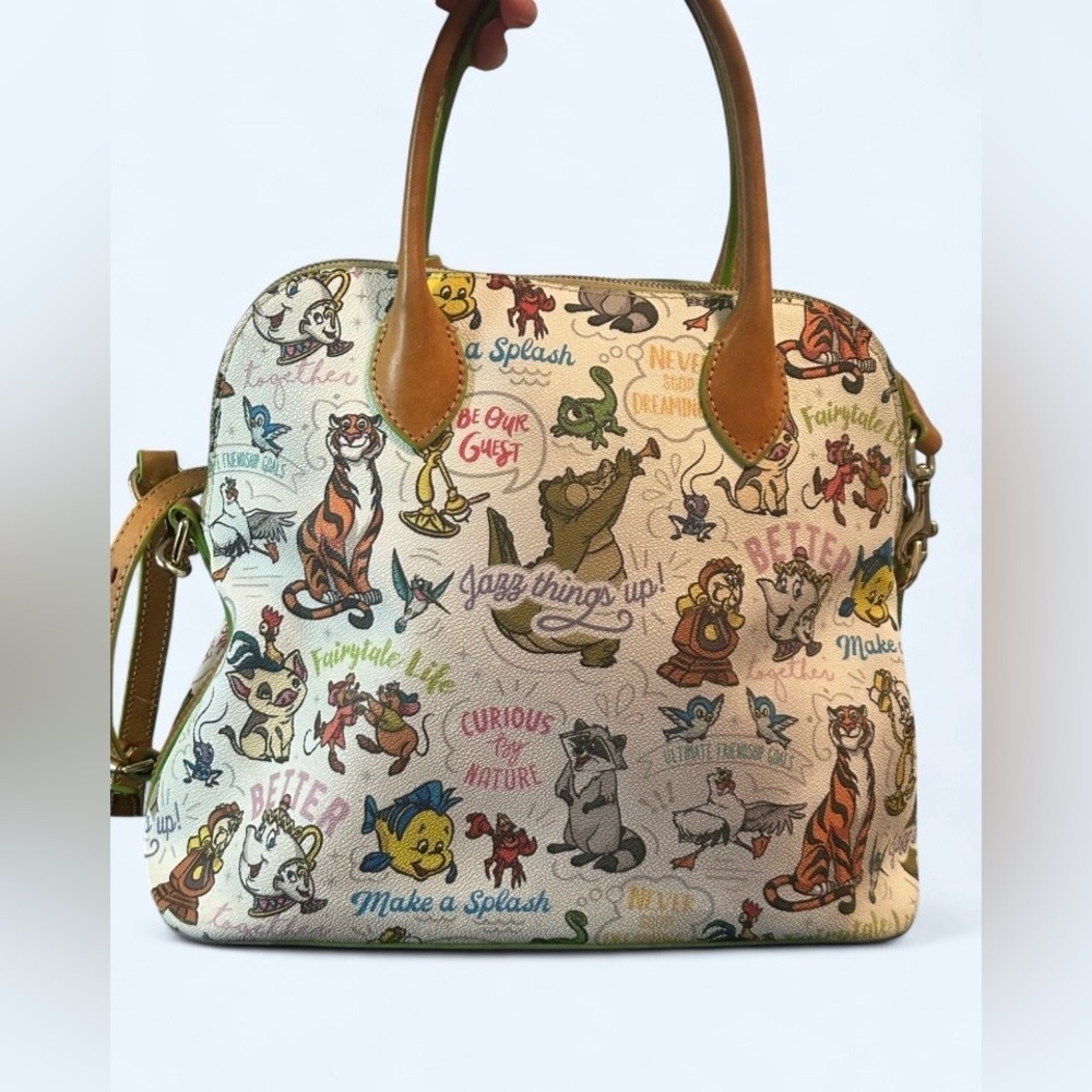 Disney x Dooney & Bourke Character Print Satchel | Leather Trim | Rare Print - Picture 3 of 16